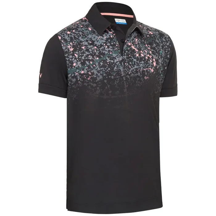 Callaway Splatter Paint Ombre Polo Shirt – Caviar