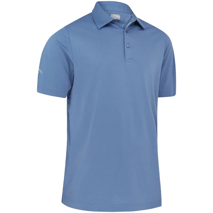 Callaway Swing Tech Solid Print Polo Shirt – Blue Horizon