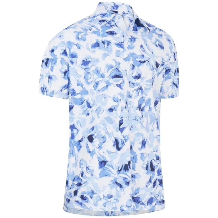 Callaway Tie Dye Leaf Pint Polo Shirt – Bright White