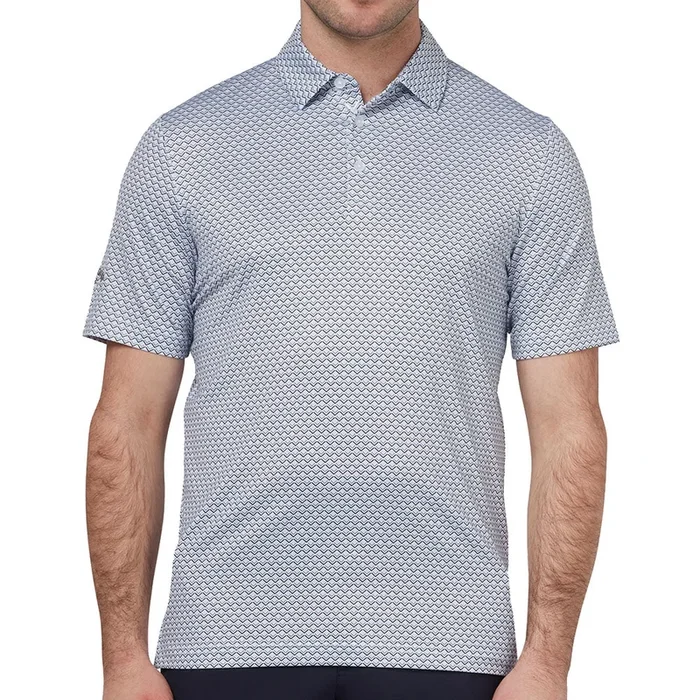 Callaway Trademark Ombre Chev Print Polo Shirt – Bright White