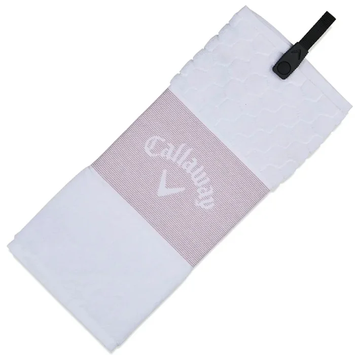 Callaway Trifold Towel – Mauve/White