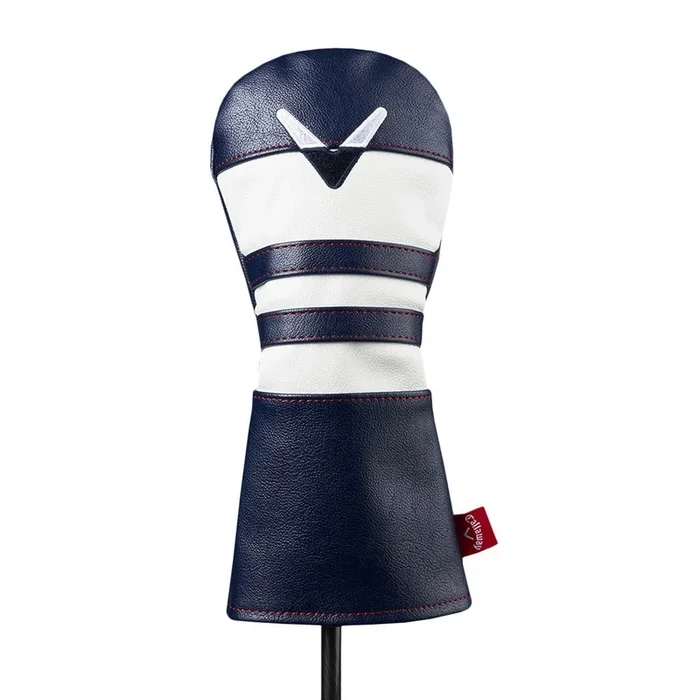 Callaway Vintage Synthetic Leather Fairway Headcover – Navy/White/Red