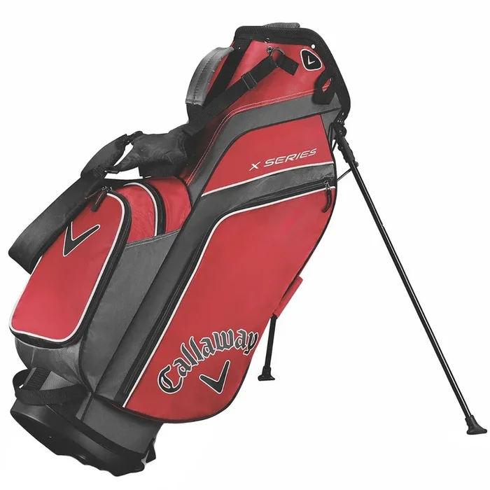 Callaway X Series Stand Bag – Red/Titanium/White