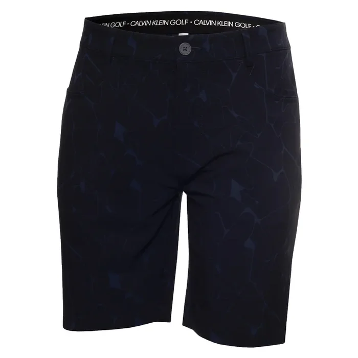 Calvin Klein Genius 4-Way Stretch Shorts Cracked Print – Navy