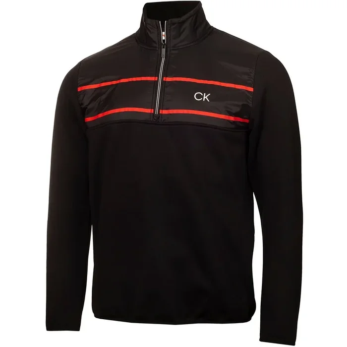 Calvin Klein Harrow Hybrid 1/2-Zip Pullover – Black