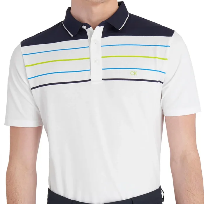 Calvin Klein Pacific Grove Polo Shirt – White/Navy
