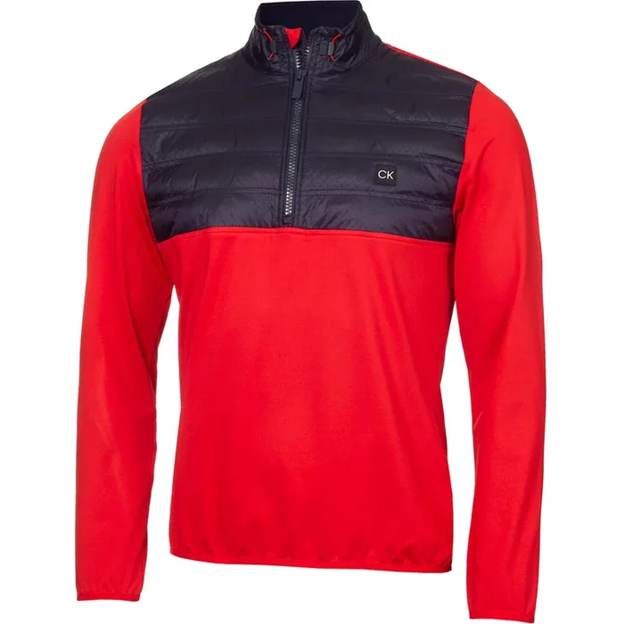 Calvin Klein Rangewood 1/2 Zip Hybrid Pullover – Red