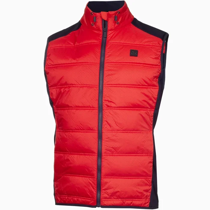 Calvin Klein Rangewood Full Zip Hybrid Gilet – Evening Blue/Red