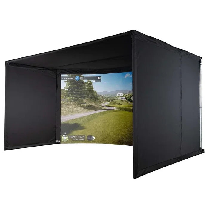 Carl’s Place Complete Curved Golf Simulator Enclosure Kit with Impact Screen