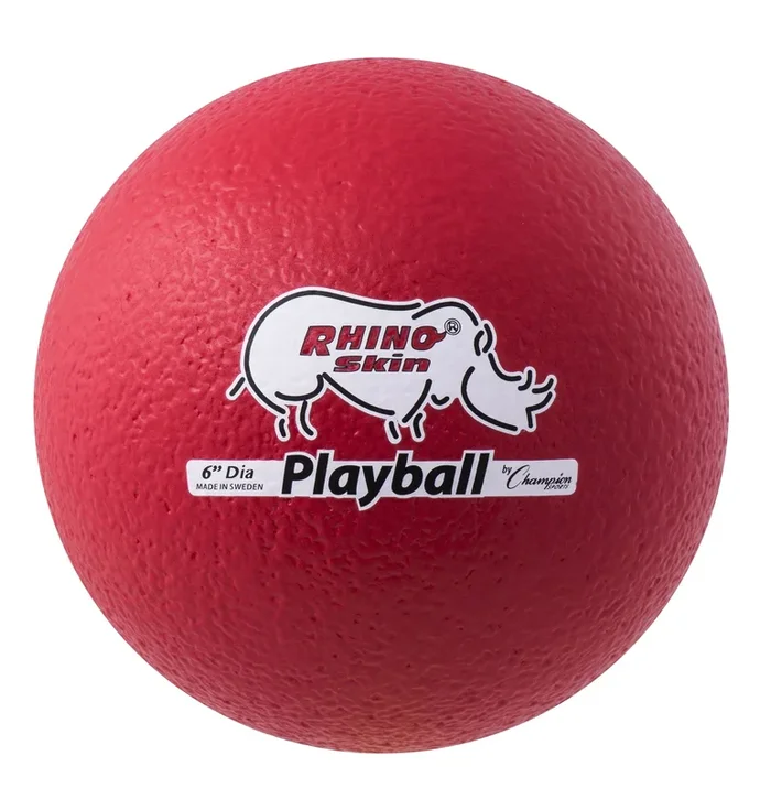 Champion Sports 6.3 Inch Rhino Skin Foam Ball Medium Bounce Red