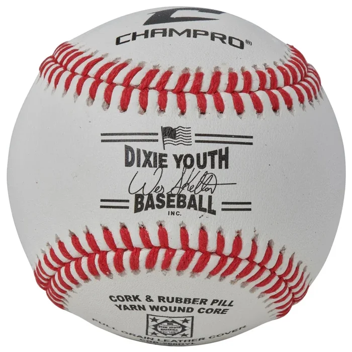 Champro Dixie League Approved – Full Grain Leather Cover – Category 1 Baseball