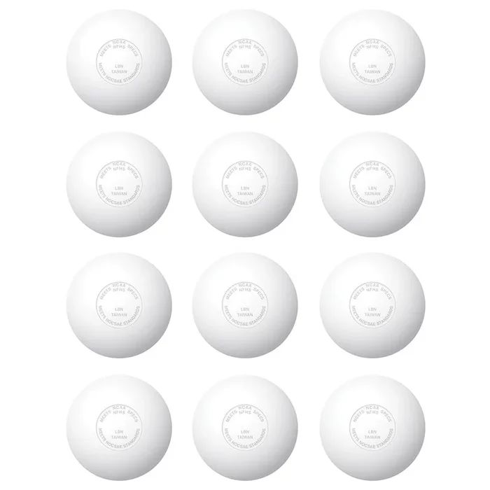 Champro Lacrosse Ball W/NFHS and NOCSAE Stamps-White-12 Pack DOZEN