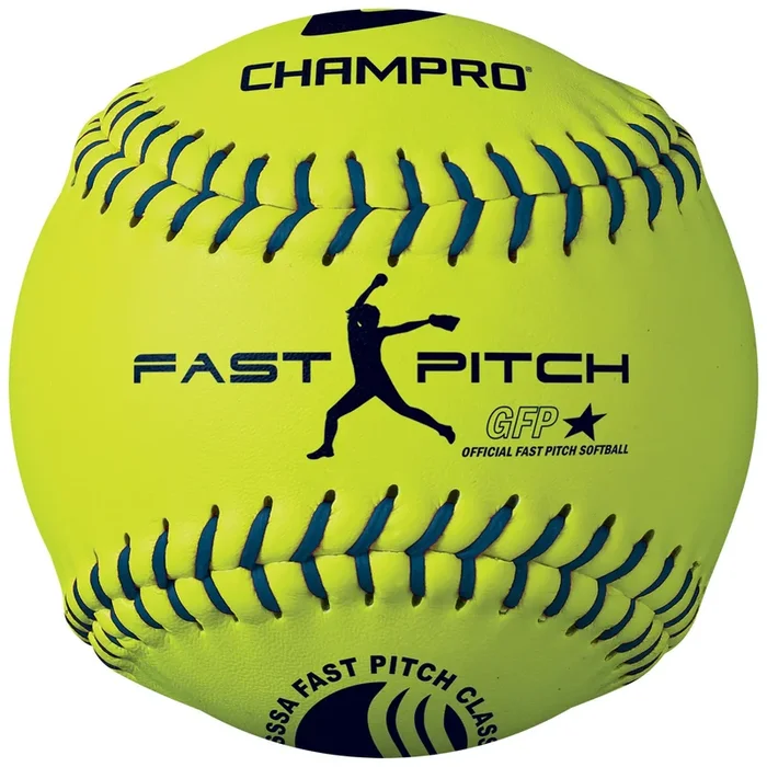Champro Synthetic USSSA Fast Pitch Ball-Optic Yellow-12-Inch (12 Pack)