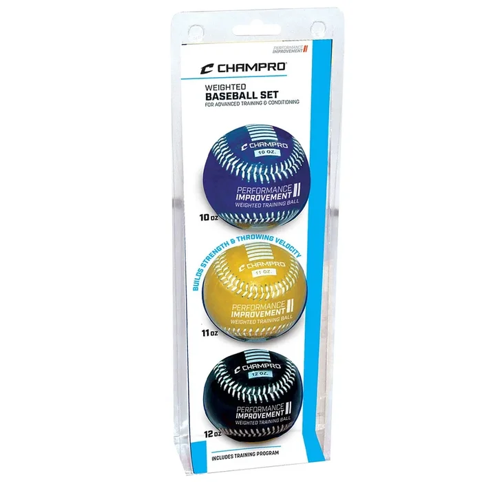 Champro Weighted Training Baseballs Set 10, 11, & 12 oz