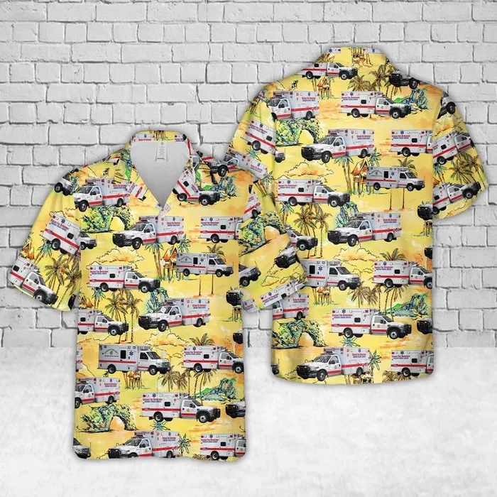 Chicago Fire Department Ambulance Hawaiian Shirt – Fanshubus.com
