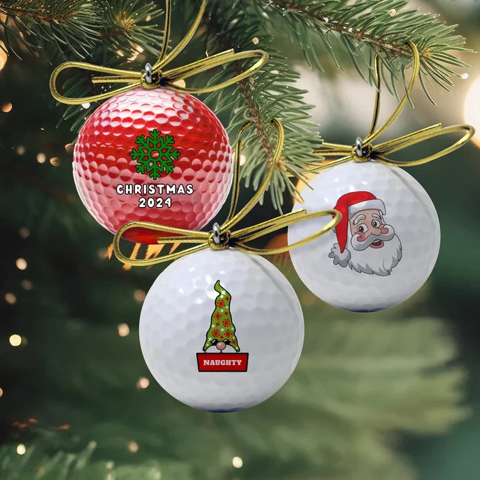 Christmas Golf Ball Ornament