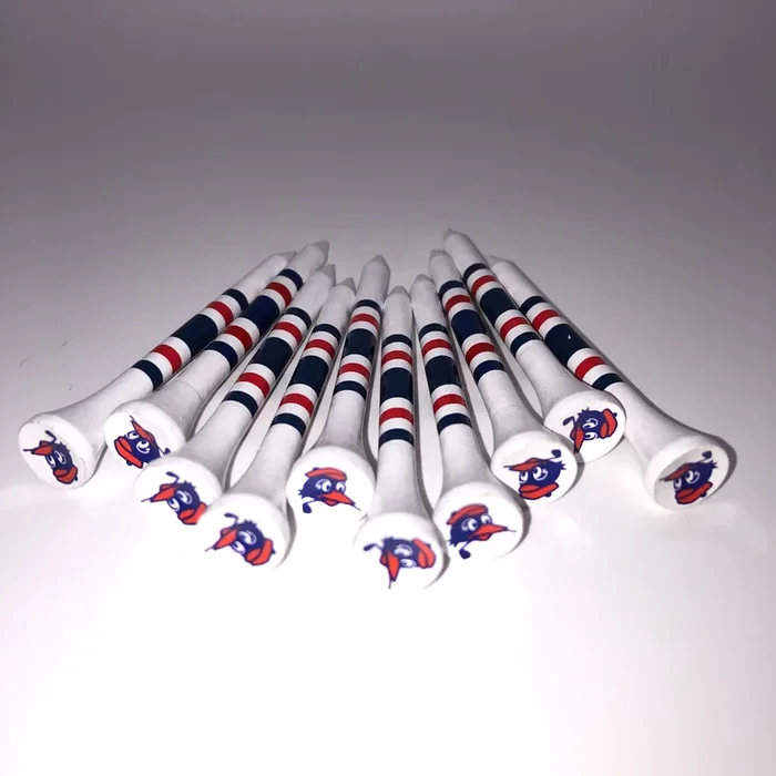 Circles Golf Logo Tees 10 Pack – White – Navy and Red