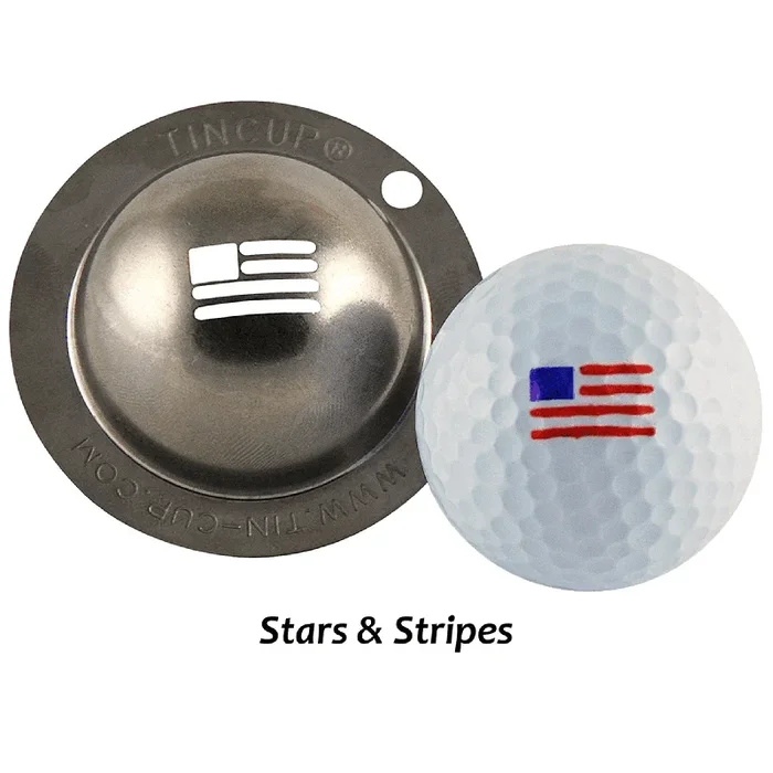 Clearance – Tin Cup “Stars & Stripes Flag” Custom Golf Ball Marker