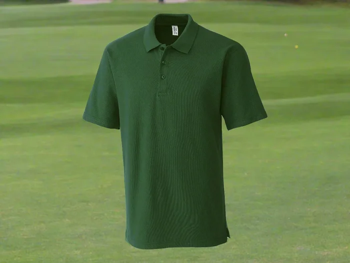 Clique Addison All Cotton Pique Short Sleeve Mens Polo Bottle Green