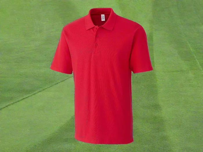 Clique Addison All Cotton Pique Short Sleeve Mens Polo Red
