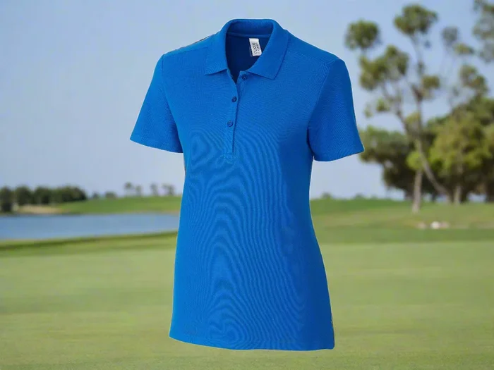 Clique Addison All Cotton Pique Short Sleeve Womens Polo Royal Blue