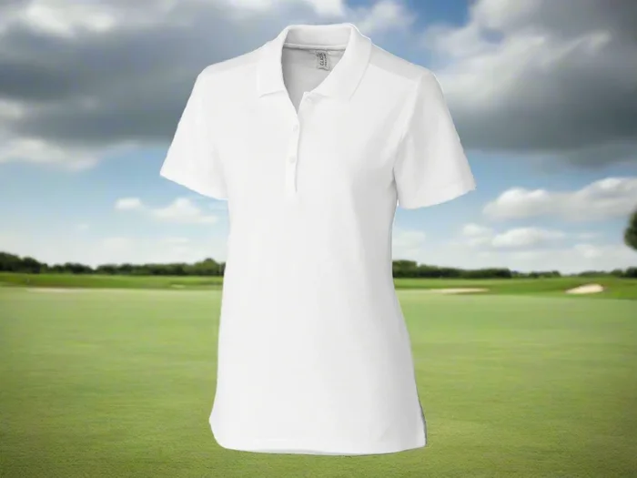 Clique Addison All Cotton Pique Short Sleeve Womens Polo White