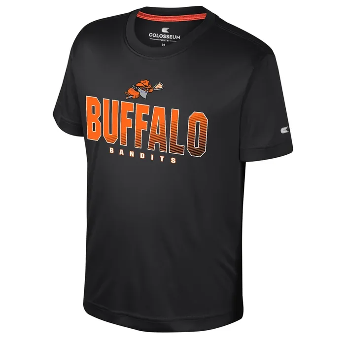 Colosseum Youth Buffalo Bandits Hargrove Short Sleeve Tee – Black/Orange