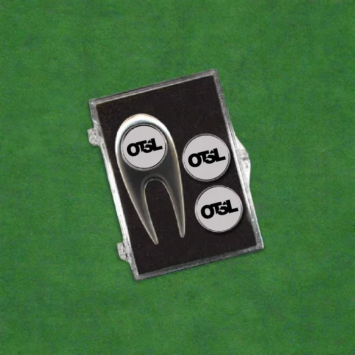 Contemporary Golf Divot Tool Kit with 3 Ball Markers