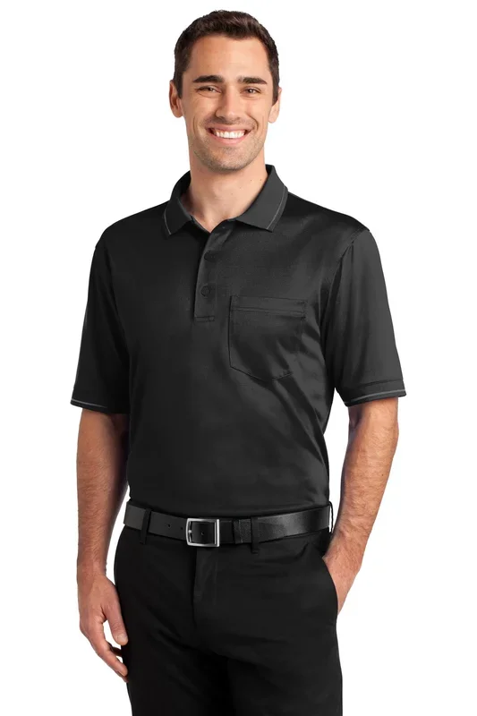 CornerStone Men’s Select Snag-Proof Tipped Pocket Polo. CS415