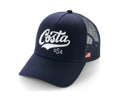 Costa Del Mar Scripted USA Snapback Hat Navy One Size Fits Most