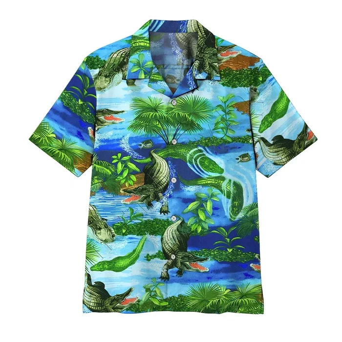 Crocodile Hawaiian Shirt | For Men & Women | Adult |- For men and women – Fanshubus – Fanshubus.com
