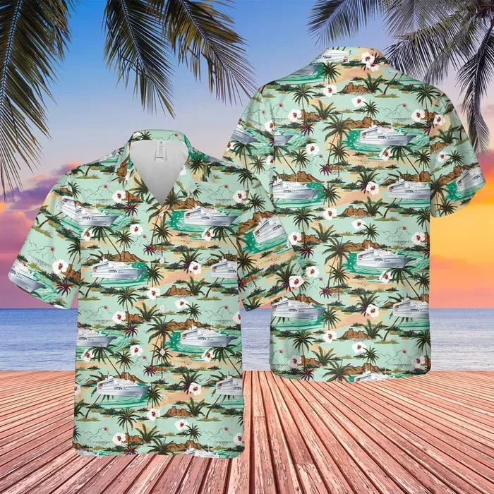 Crystal Yacht Cruises Crystal Esprit Hawaiian Shirt – Fanshubus.com