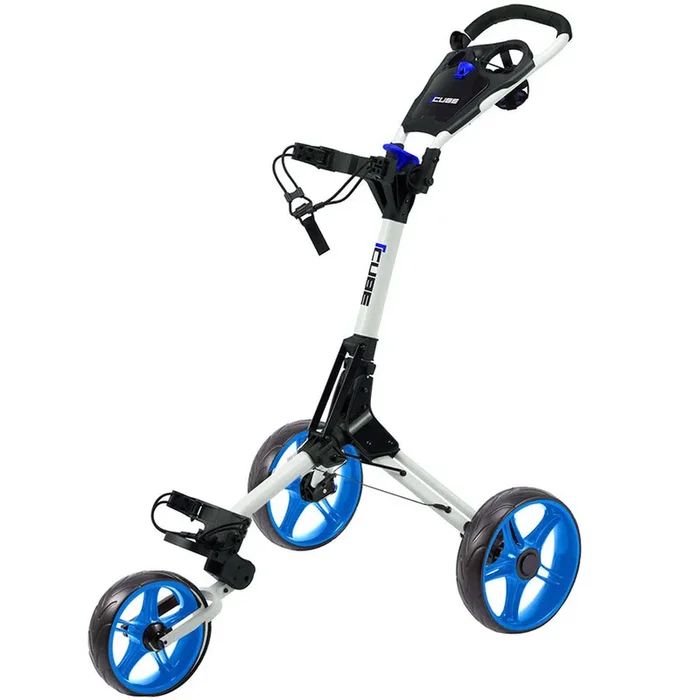 Cube 3 3-Wheel Push Trolley – White/Blue