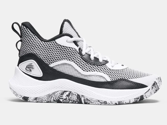Curry 3Z 24 Youth Basketball Shoe White/Black