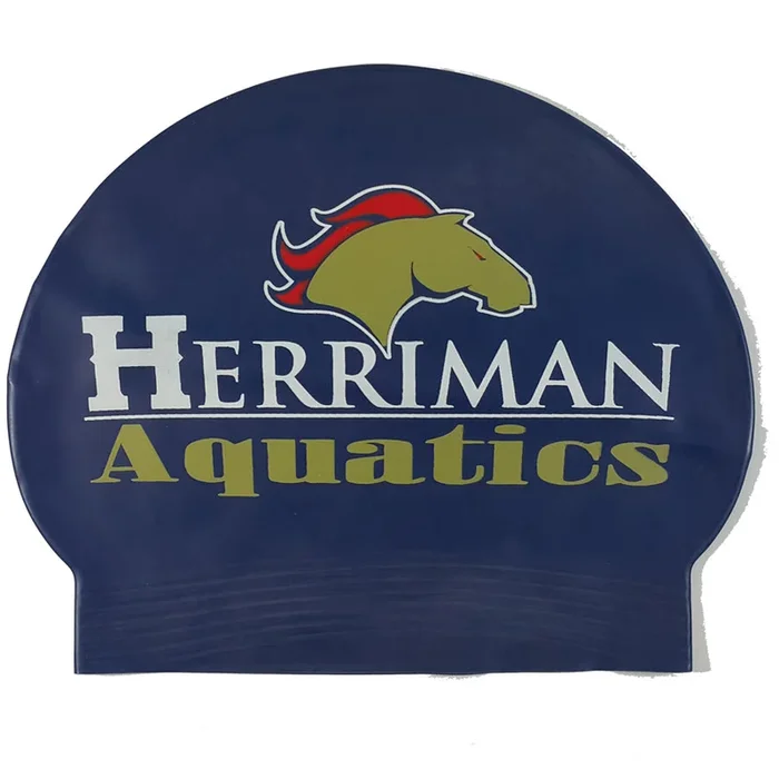 Custom 30 Gram Latex Swim Cap – 3 Color Logo