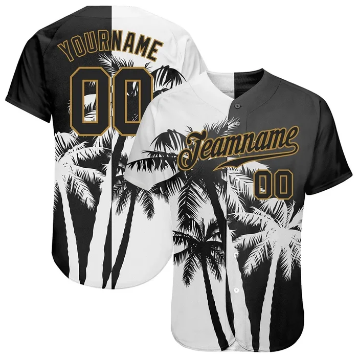 Custom 3D Pattern Design Hawaii Coconut Trees Authentic Baseball Jersey – Fanshubus.com