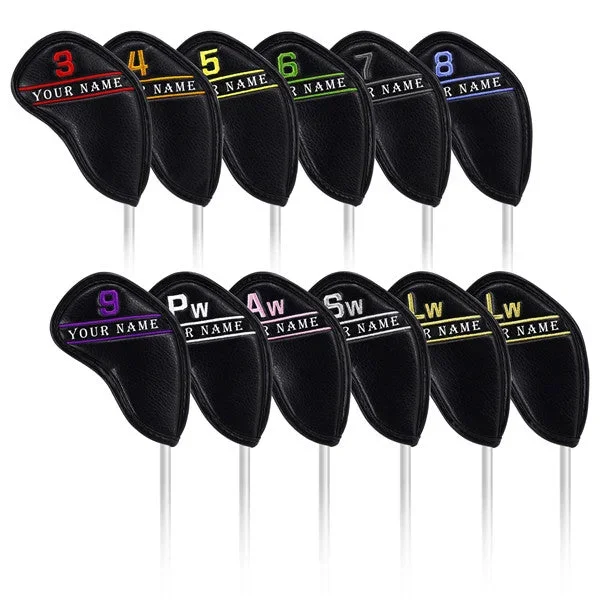 Custom Colorful Embroidery Number Iron Head Cover Set
