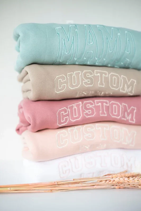 Custom Embroidered Sweatshirt, Embroidered Bella Canvas Crewneck, Personalized Gifts, Personalized Sweatshirt, Trendy Crewnecks for Women – Fanshubus.com