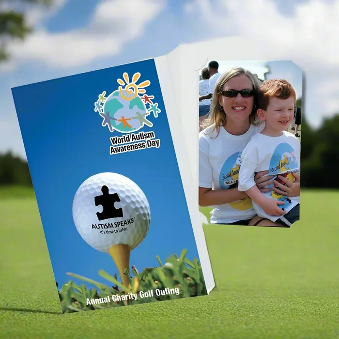 Custom Logo 5.25″ W x 7.875″ H Golf Portrait Photo Holder