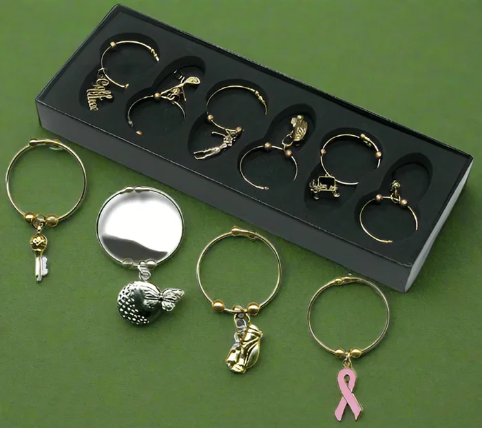 Custom Logo Budget Golf Wine Charms
