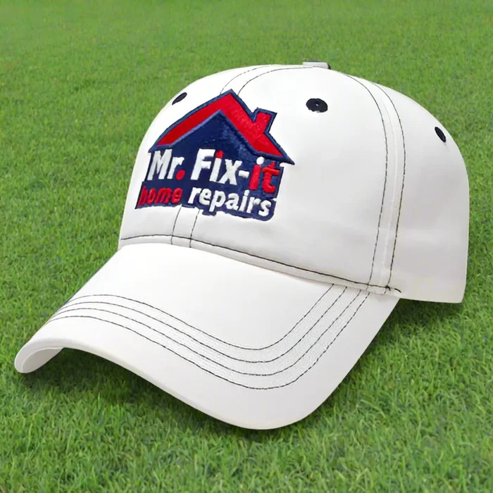 Custom Logo Contrasting Stitch Golf Cap