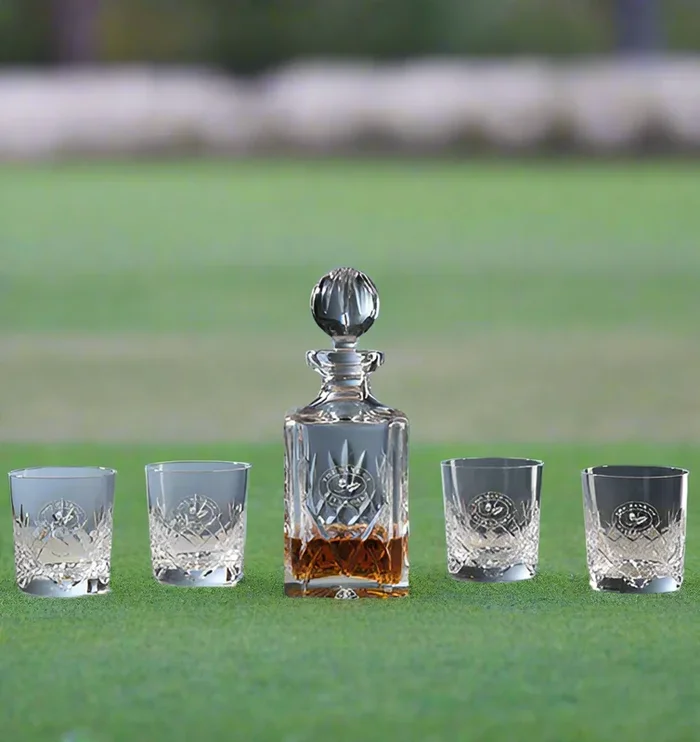 Custom Logo Director’s Crystal Whiskey Set Etched with Your Logo