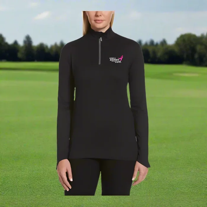 Custom Logo Embroidered Callaway Ladies Lightweight 14-Zip Pullover Shirt