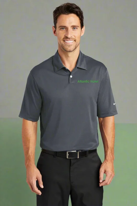Custom Logo Embroidered Nike Golf – Dri-FIT Pebble Texture Polo