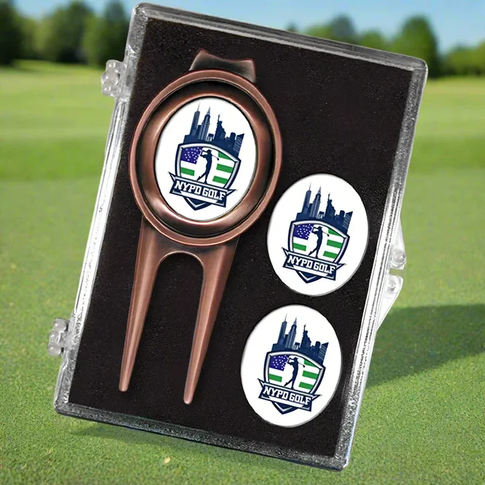 Custom Logo Firebird Golf Kit with 3 Oval Ball Markers