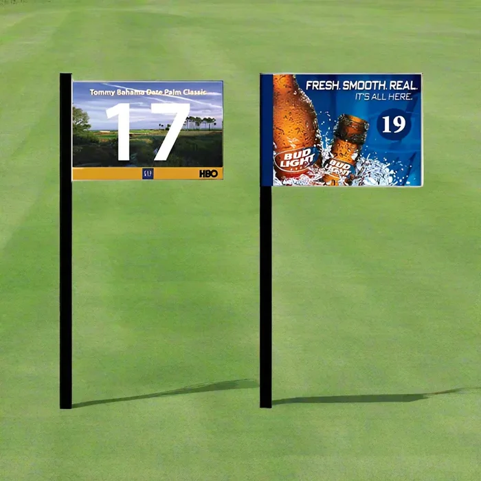 Custom Logo Full Color Golf Pin Flags