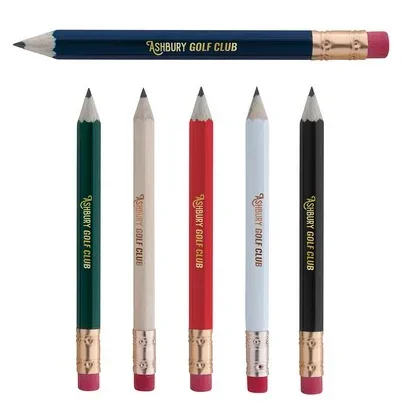 Custom logo Hex Golf Pencil with Eraser