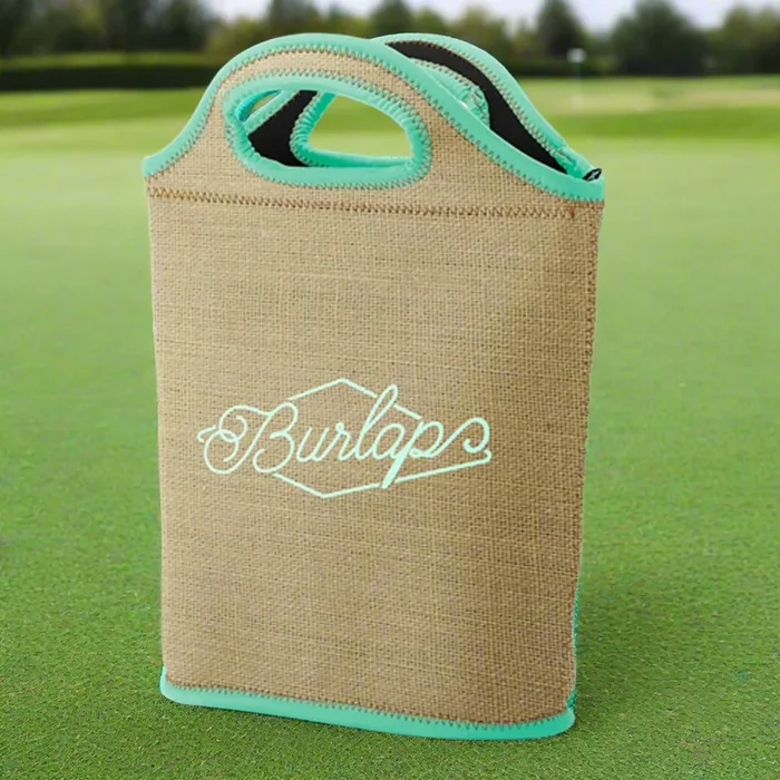 Custom Logo Venti Burlap Neoprene Lunch Bag