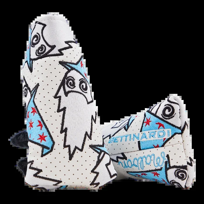 Dancing Buckets Malbon Wizard Putter Headcover (White)