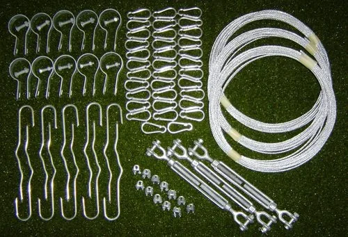 Deluxe Hardware & Cable Kit for 2 to 5 Section In-Ground Varsity Batting Cage Frame